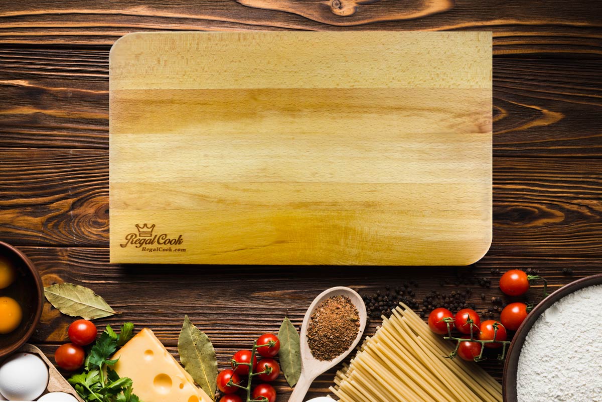 Wooden Cutting Board 3in1 with 2 Stainless Steel Skewers